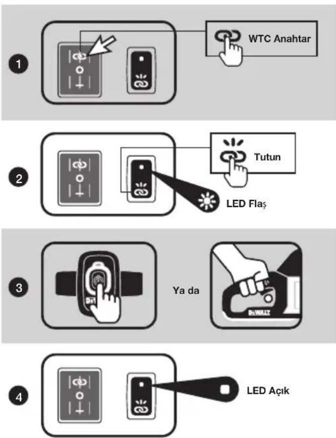 DEWALT DCE6820 - Bir DEWALT Uzaktan Kumanda veya Wireless Tool Control™ Aleti ile Eşleştirmek - 3