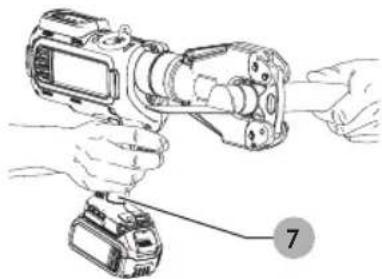 DEWALT DCE350 - Position correcte des mains (Fig. F) - 1