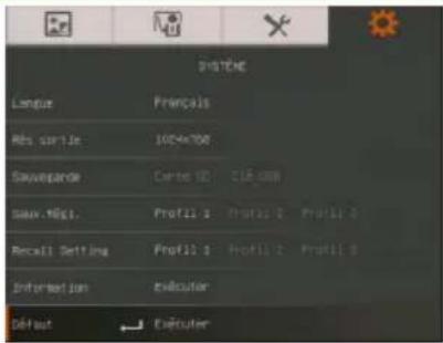 AVer AVerVision F30 - Écran du menu Fonction - 1