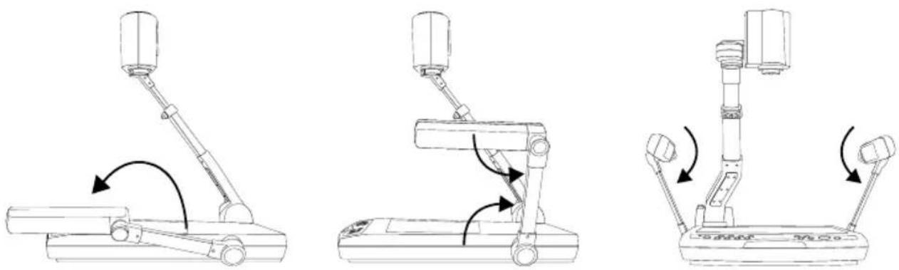 AVer AVerVision PL50 - Pour déplier les lampes latérales - 1