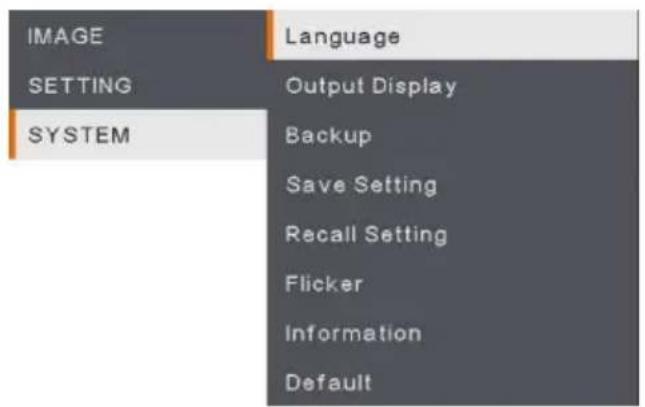 AVer AVerVision M90UHD - OSD MENU - 2