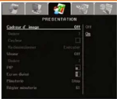 AVer AVerVision 355AF - Écran du menu Fonction - 1