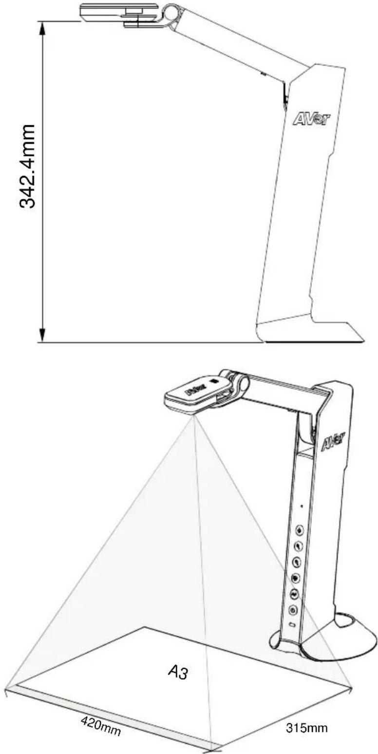 AVer AVerVision M11-8MV - Shooting Area - 1