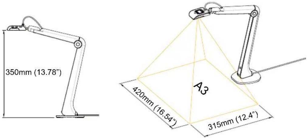 AVer AVerVision M5 - Angolazione del corpo della telecamera - 2