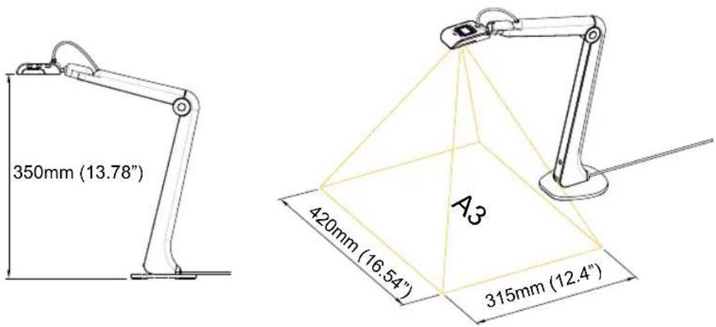AVer AVerVision M5 - Ángulo del cuerpo de la cámara - 2