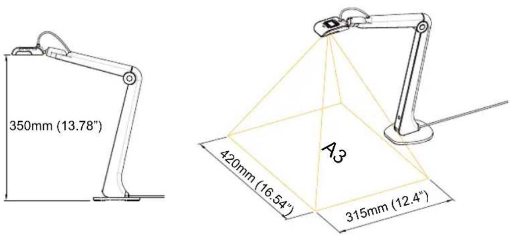 AVer AVerVision M5 - 機身使用角度 - 2