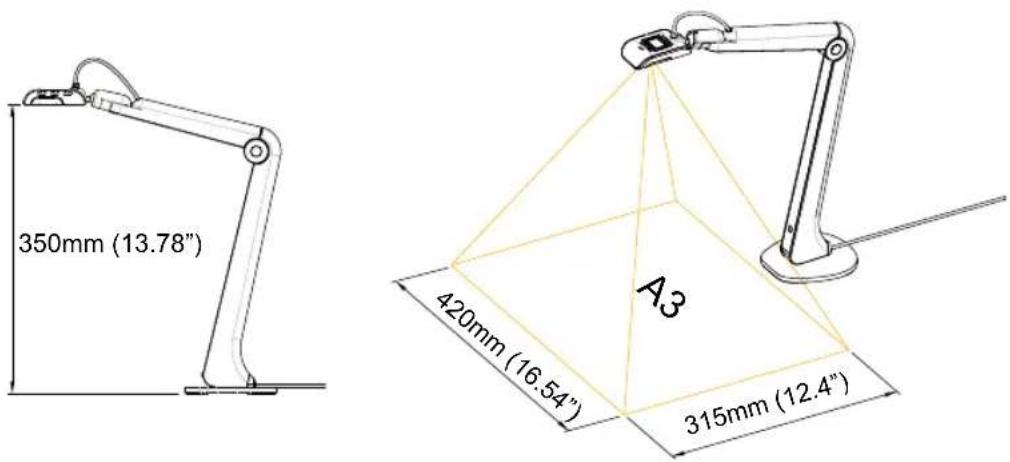AVer AVerVision M5 - Shooting Area - 1