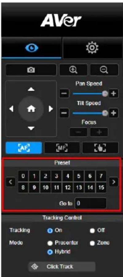 AVer DL10 - Preset Position - 1