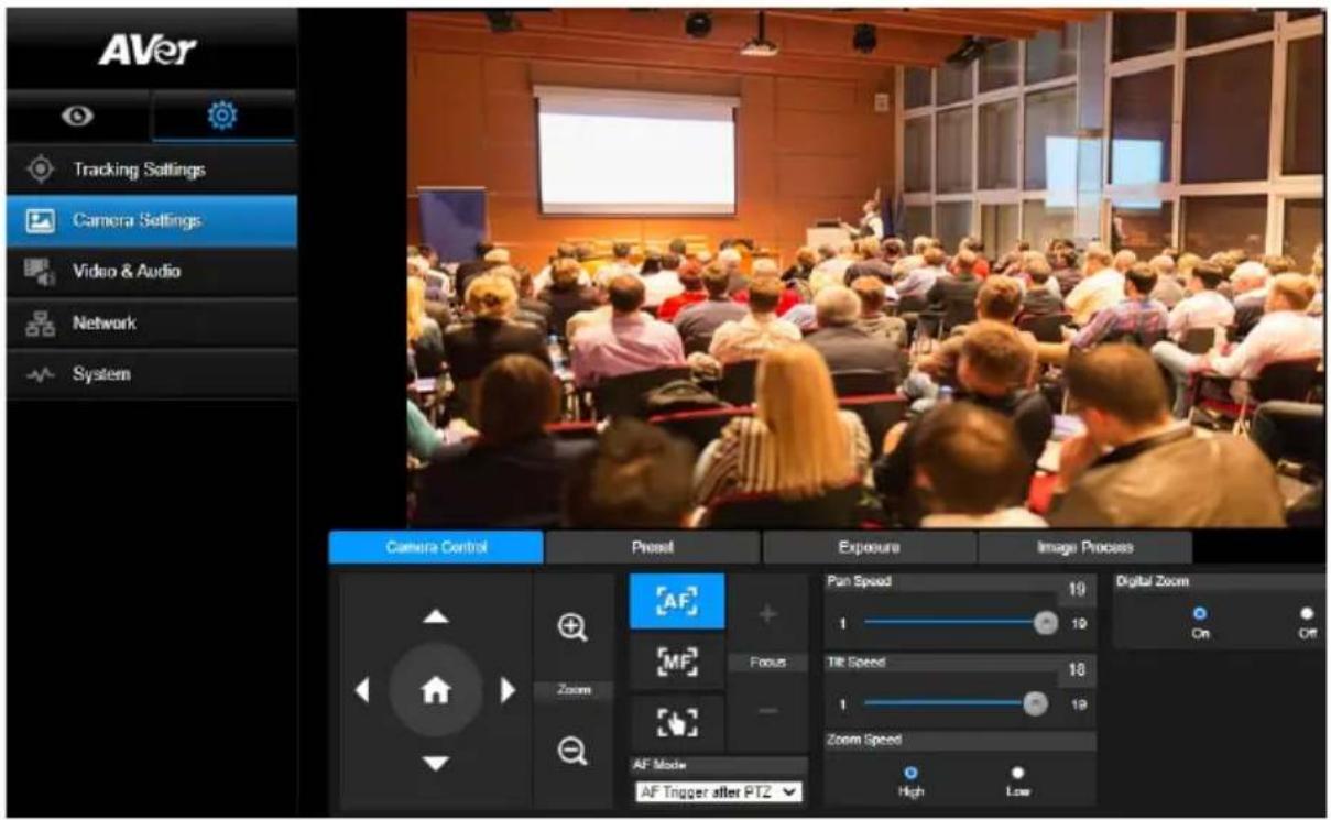 AVer DL10 - Impostazioni telecamera - 1