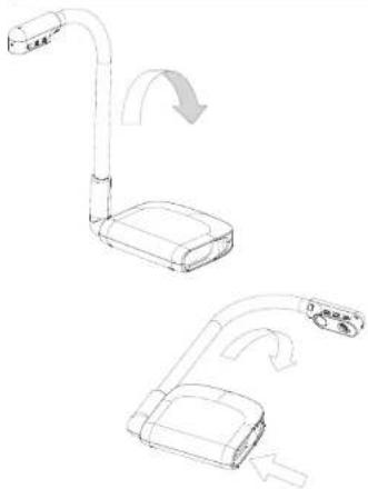 AVer AVerVision U70i - Plegado y almacenamiento del brazo flexible - 2