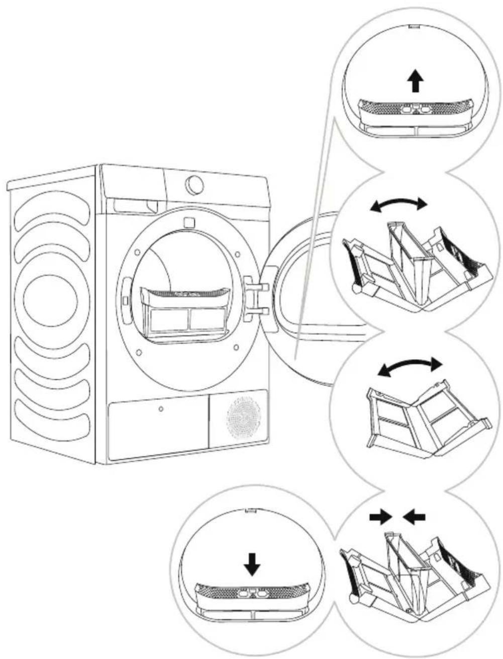 HISENSE DH5S902BW - NETTOYAGE DU FILTRE À PELUCHES DU HUBLOT - 1