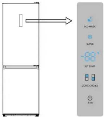 HISENSE RB440N4GBD - Interruttore (☐) (pannello display all'interno della porta) - 1