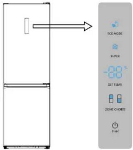 HISENSE RB440N4GBD - Strömbrytare (☐) (displaypanel inuti dörren) - 1