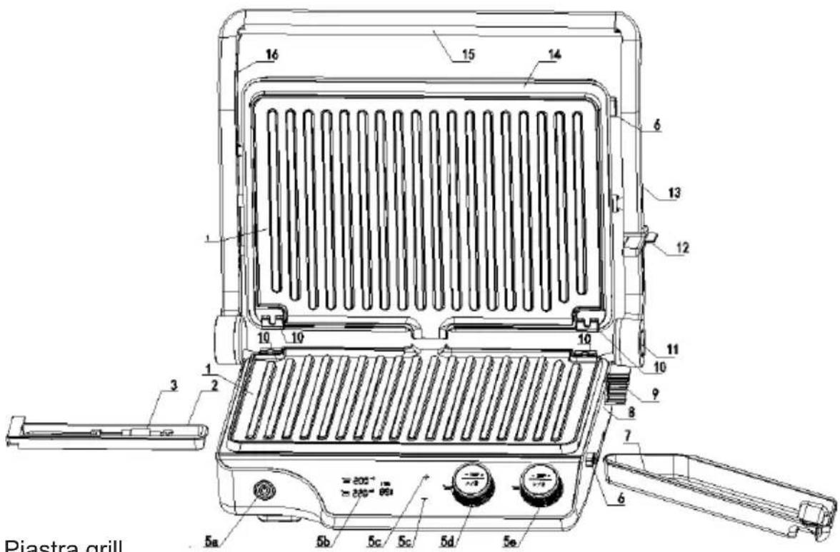 HISENSE HCG2000XXL - COMPONENTI DELLA GRIGLIA - 1