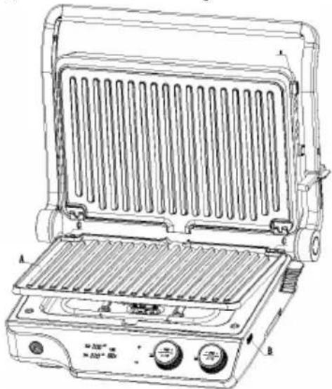 HISENSE HCG2000XXL - GRILLPLATTEN HERAUSNEHMEN/EINSETZEN - 1
