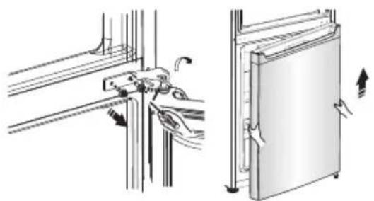 HISENSE RT267D4AWE - Het omkeren van de deur - 15