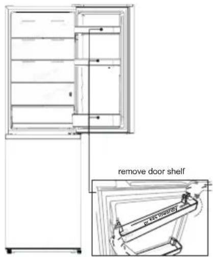 HISENSE RT267D4AWE - Reversing the door - 7