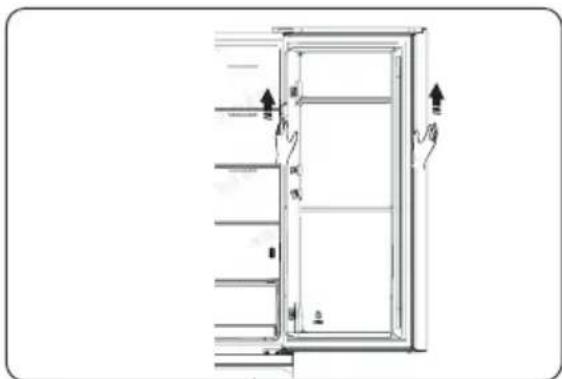 HISENSE RT267D4AWE - Reversing the door - 11