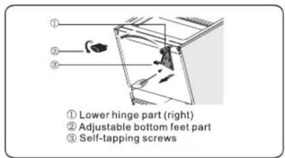 HISENSE RT267D4AWE - Reversing the door - 19