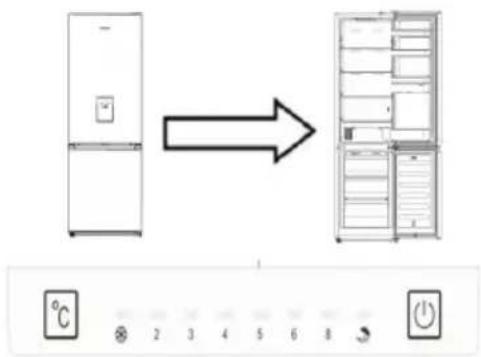 HISENSE RT267D4AWE - Pannello di visualizzazione all'interno della porta - 1