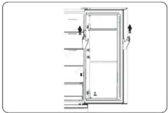 HISENSE RT267D4AWE - Het omkeren van de deur - 12