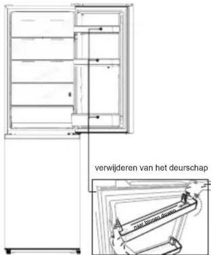 HISENSE RT267D4AWE - Het omkeren van de deur - 8