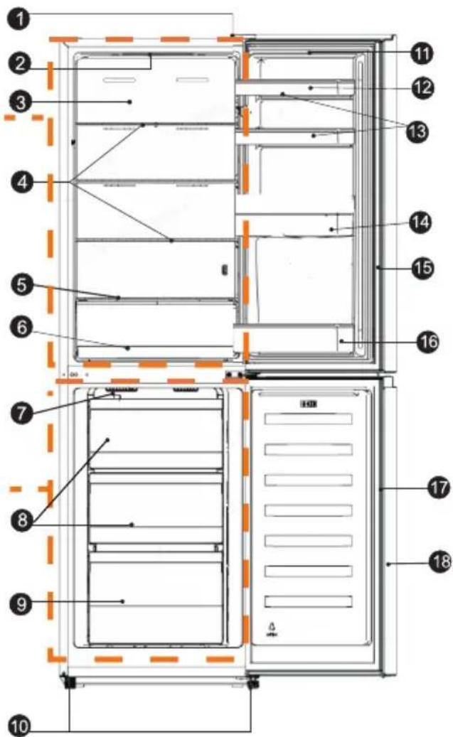 HISENSE RT267D4AWE - Vue de l'appareil électrique - 1