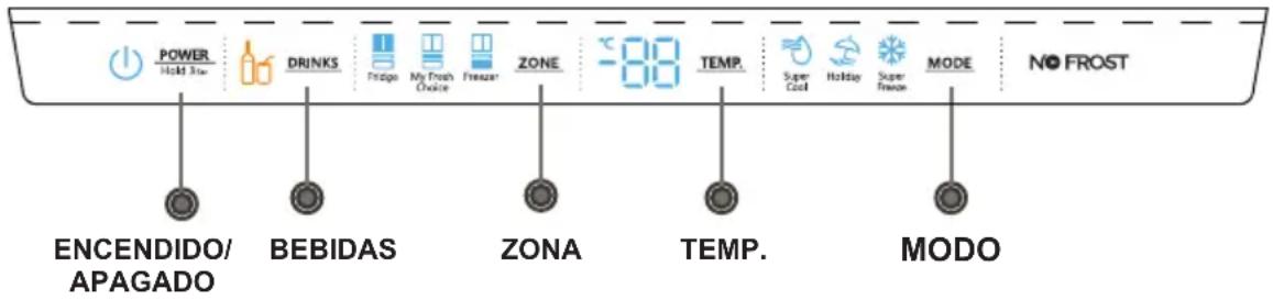 HISENSE RF540N4WIE - Controles de la pantalla - 1