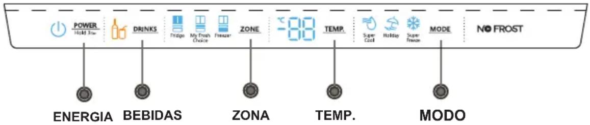 HISENSE RF540N4WIE - Controles de exibição - 1