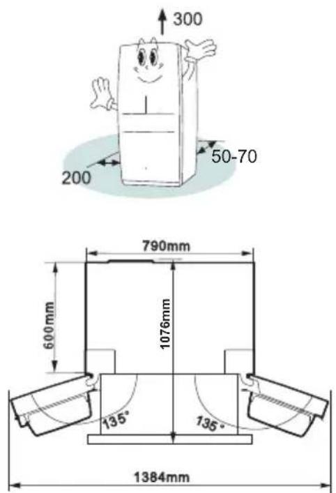HISENSE RF540N4WIE - Ventilación del aparato - 1