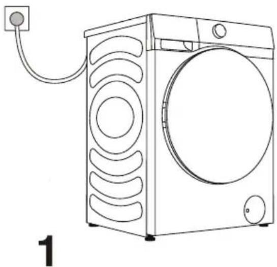HISENSE WF5S1043BW - ALLUMAGE DU LAVE-LINGE - 1