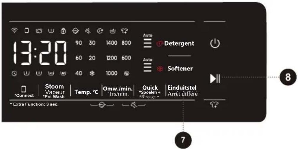 HISENSE WF5S1043BW - \*Rinçage + : - 1
