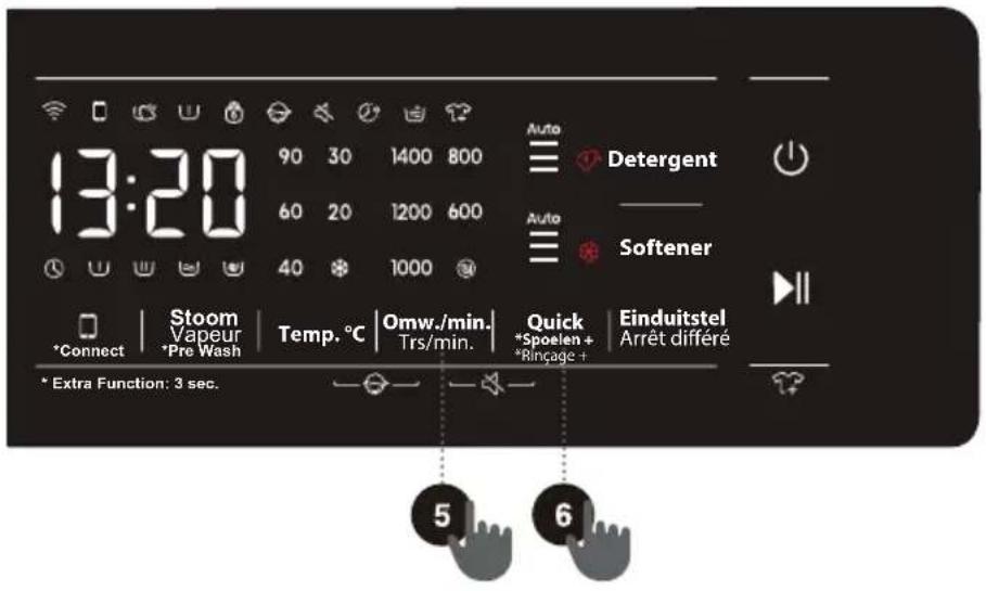 HISENSE WF5S1045BB - SILENCIEUX (DÉSACTIVATION DES SIGNAUX SONORES) - 1