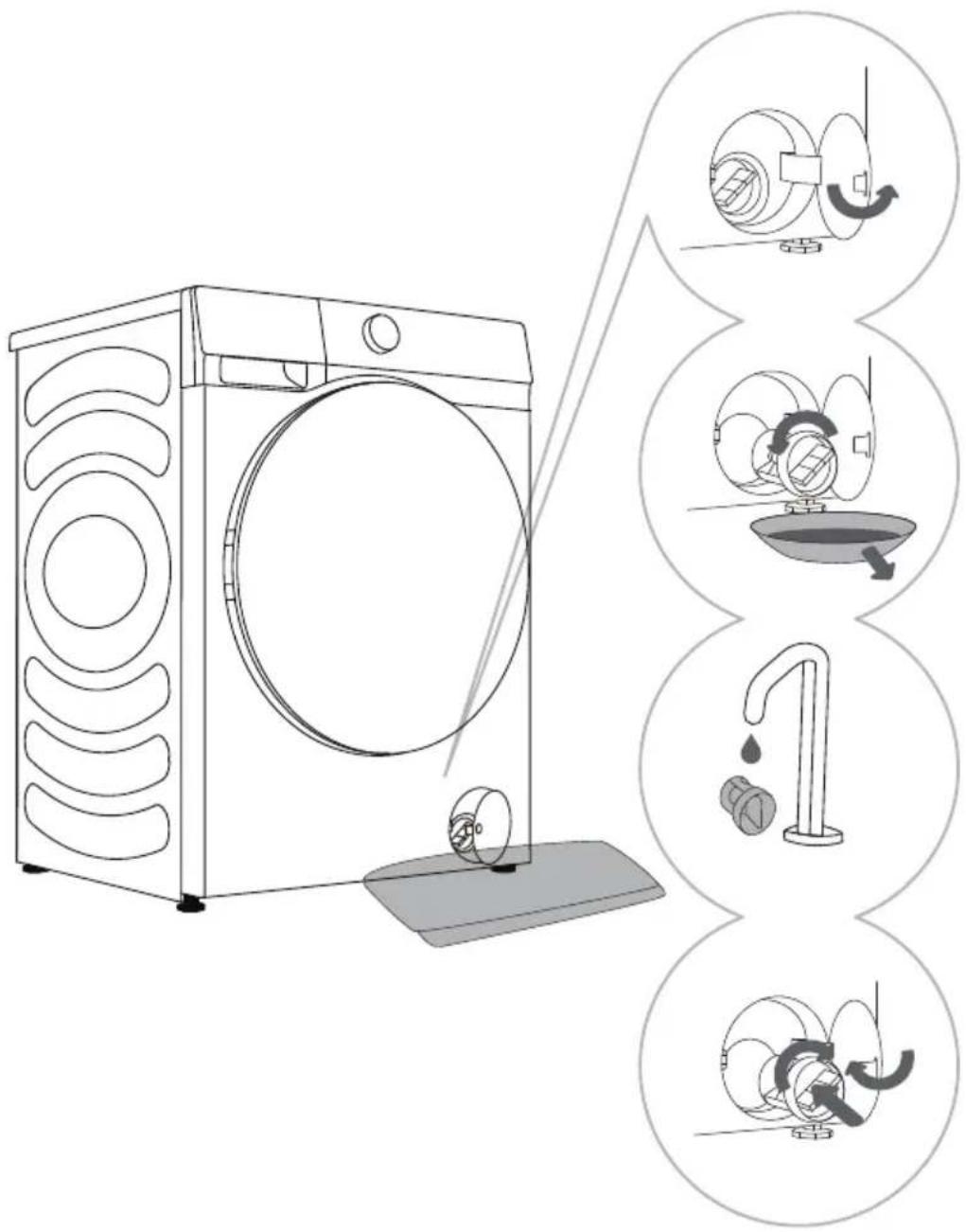 HISENSE WF5S1045BB - NETTOYAGE DU FILTRE DE LA POMPE - 1