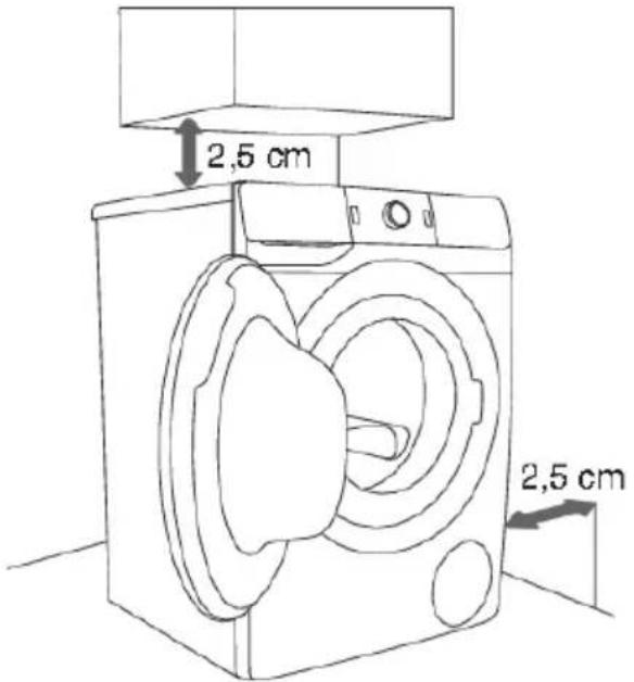 HISENSE WF3V943BW - Distancesàrespecterlorsdel'installationdulave-linge - 1