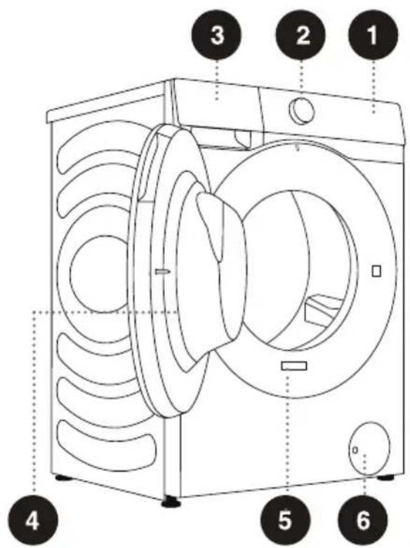 HISENSE WF3S1045BW3 - PARTIE AVANT - 1