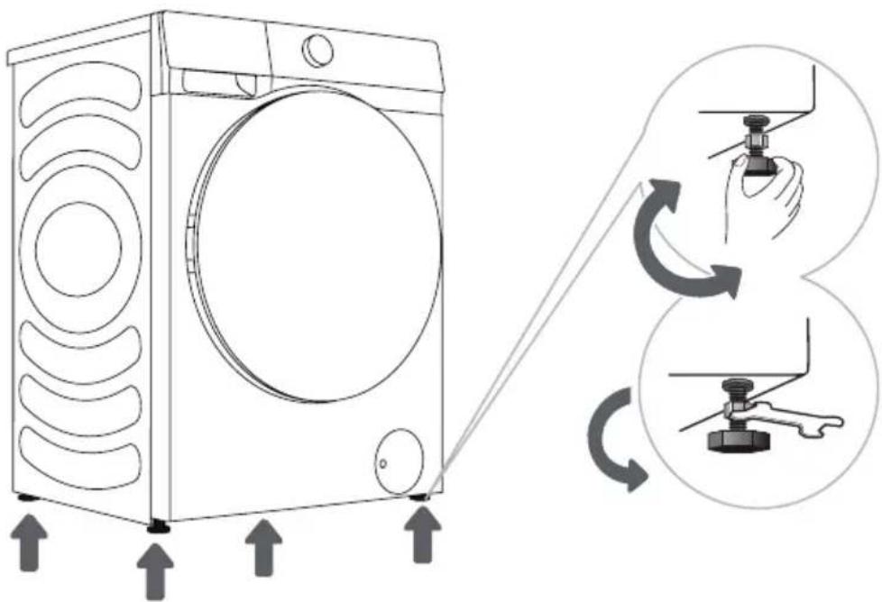 HISENSE WF3S1045BW3 - PIEDS DE RÉGLAGE - 1