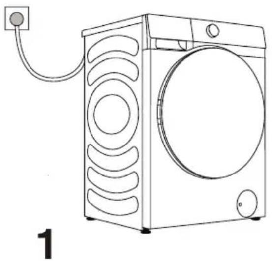 HISENSE WF3S1045BW3 - MISE EN MARCHE DU LAVE-LINGE - 1