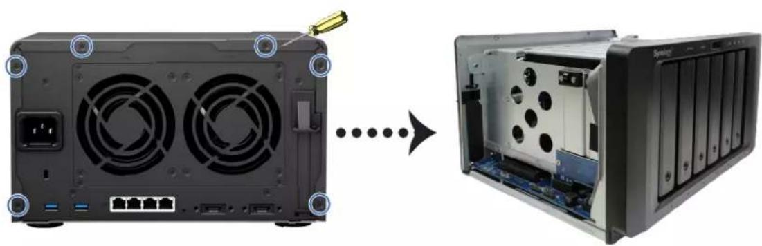 SYNOLOGY DiskStation DS1621+ - Pour installer une carte d'interface réseau : - 1