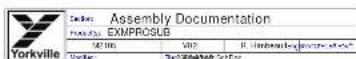 YORKVILLE EXM-ProSub - SPECIAL PRODUCTION NOTES - 1