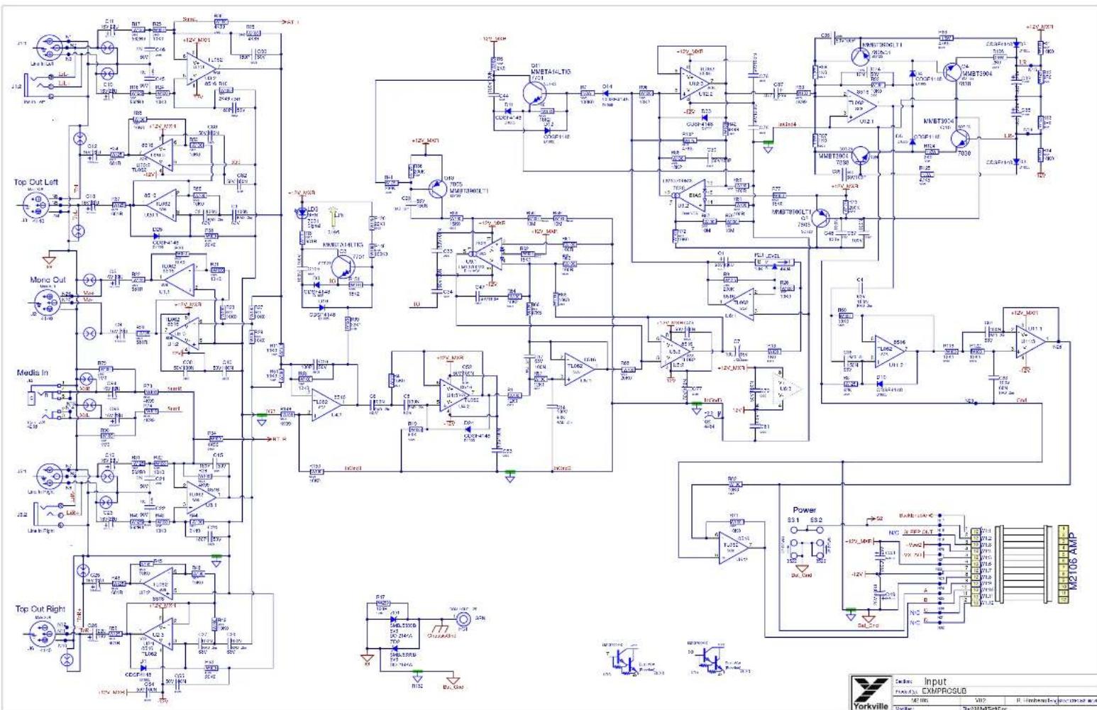YORKVILLE EXM-ProSub - Block Diagram for EXM ProSUB - 2