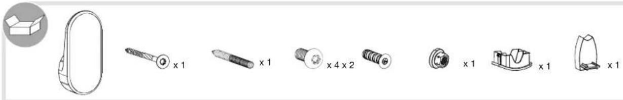 HAGER XEV1R22T2ER - Fixation du support câble (option) - 1