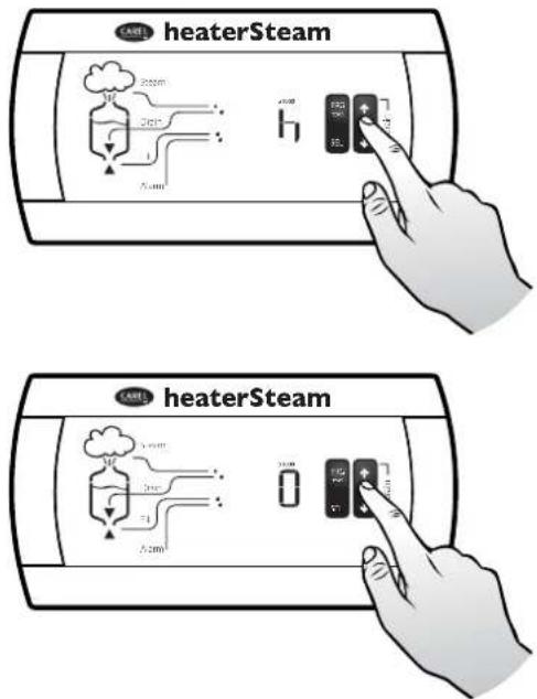 Carel heaterSteam V2 - Mise à zéro du compteur horaire - 1