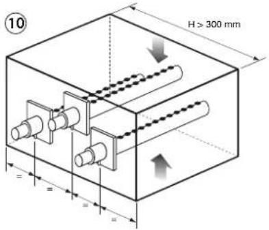Carel heaterSteam V2 - Modèles de distributeurs linéaires et installations typiques - 2