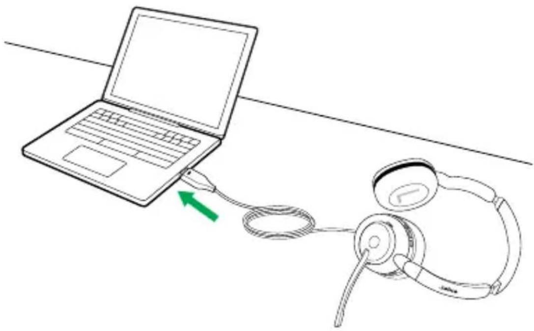 JABRA Evolve2 30 SE - Connexion à un ordinateur - 1