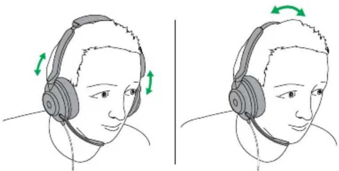 JABRA Evolve2 30 SE - Ajuster le casque - 1