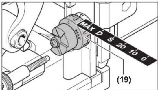 BOSCH GFF 18V-22 Professional - 절단 깊이 설정하기 - 1