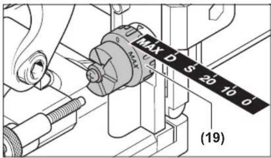 BOSCH GFF 18V-22 Professional - Подесување на длабочината за глодање - 1