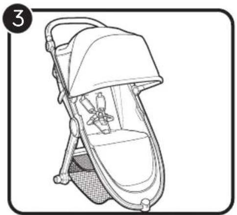 BABY JOGGER city mini GT2 Eco - Stroller Use Positions Posiciones de uso del cochecito Position d’utilisation de la poussette - 5