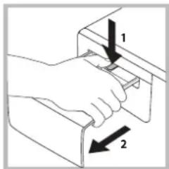 WHIRLPOOL W8 09AD SILENCE BE - Release button - 1